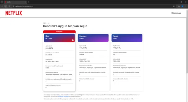 netflix fiyatları
