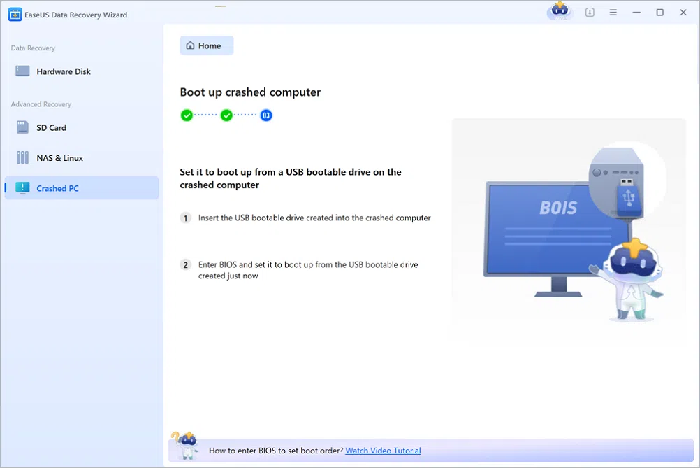 BIOS ayarlarını değiştirin ve USB sürücüsünden önyükleme yapın.
